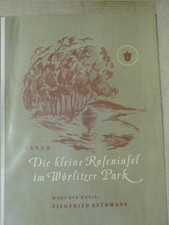 Musiknoten-Einzelpartitur " Dir kleine Roseninsel im Wörlitzer Park " für Akkord