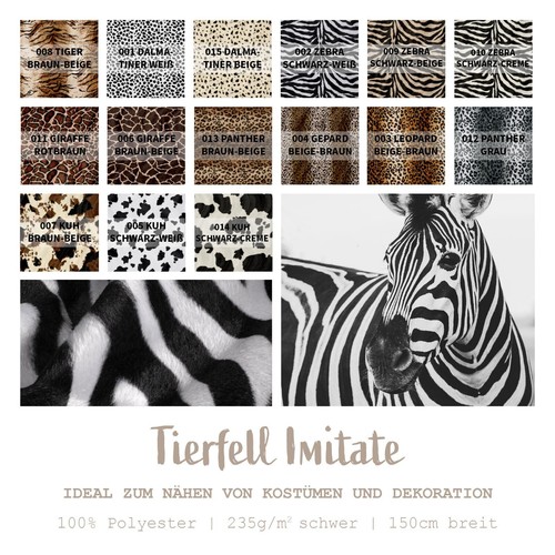 Tierfell imitat stoff - imitat,
