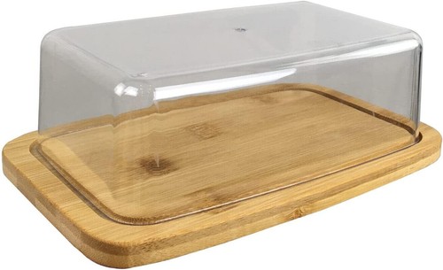 Butterdose bambus holz mit - butterdose,