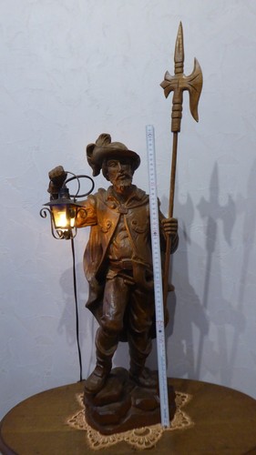Holzfigur laternen mann - holzfigur, "