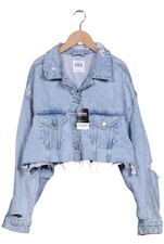 ZARA Jacke Damen Anorak Jacket Kurzmantel Gr. M Baumwolle Hellblau #9neq6qq