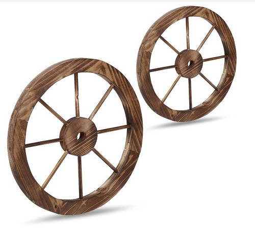 Wagenrad holz deko 2er - deko,