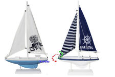 Deko Segelboot Boot Schiff  Holz / Stoff Marintime