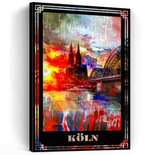 Leinwand Bild Bunt Kölner Dom