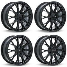 Set of 4 Satin Black 17x7.5