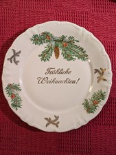 Bavaria Porzellan Teller Weihnachten Sammelteller Gold Wandteller