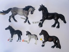 5 x Pferde, Schleich, mit