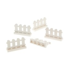 5x Lego Fence 1x4x2 White