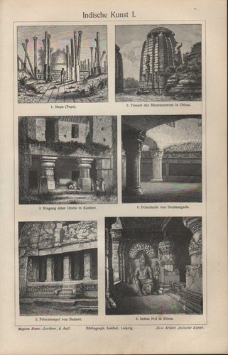 Lithografie 1909 indische - lithografie, 1909: