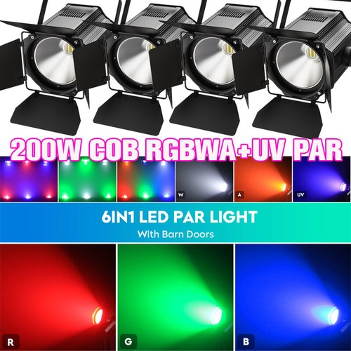 4stk 200w rgbwa led cob - 200w,