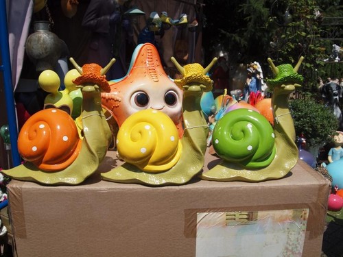 Schnecke deko figur mit hut - schnecke,