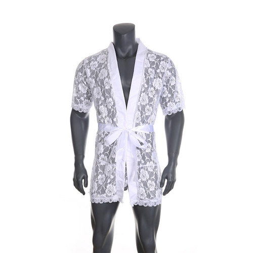 Herren spitze tanga bademantel - spitze,