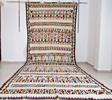 Vintage Marokkanischer Teppich Handarbeit ALT Kelim Wolle Tribal Azilal...