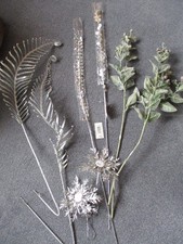 8 Teile: Kunstblumen - silber