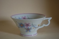 Kaffeetasse blumen blau - kaffeetasse, rosa