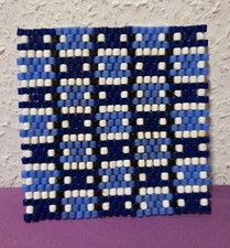 DDR - ALTER GLASPERLEN WALZENPERLEN UNTERSETZER - VINTAGE OSTALGIE