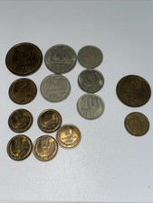 14 russische Münzen,Kopeken, (20,10,15,5,2.1) im Set,7x1982,2x1981,2x1979,67,61