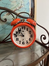 70/80-er:  JERGER  Wecker Jumbo Alarm  orange  Metallgehäuse