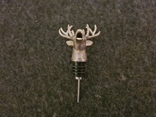 Jägermeister Ausgießer Hirschkopf silber, unbenutzt