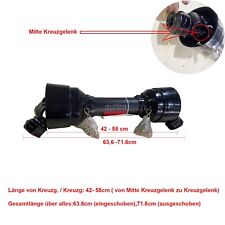 Gelenkwelle 45-58 cm Zapfwelle Antriebswelle Traktor 780NM 1 3/8´´ 6 Zähne