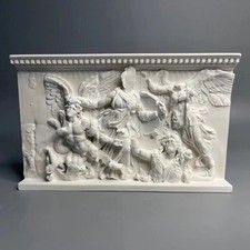 Handgefertigte griechische Mythologie Engel und riesige Relief Gips...