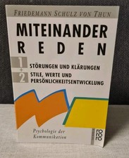 Friedemann Schulz von Thun Miteinander Reden 1 + 2 Taschenbuch Sonderausgabe '98