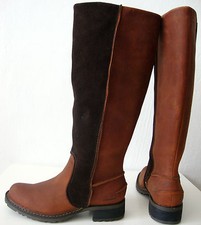 SEBAGO SARANAC TALL Damen Stiefel Leder Boots Wadenhohe Stiefel Gr.35 NEU