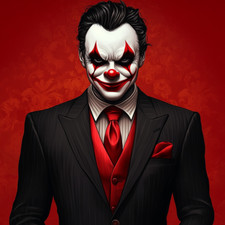 Transparent 18x18 clown in