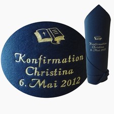 40 PremiumServietten Konfirmation Jugendweihe Kommunion NAMEN bedruckt TischDeko