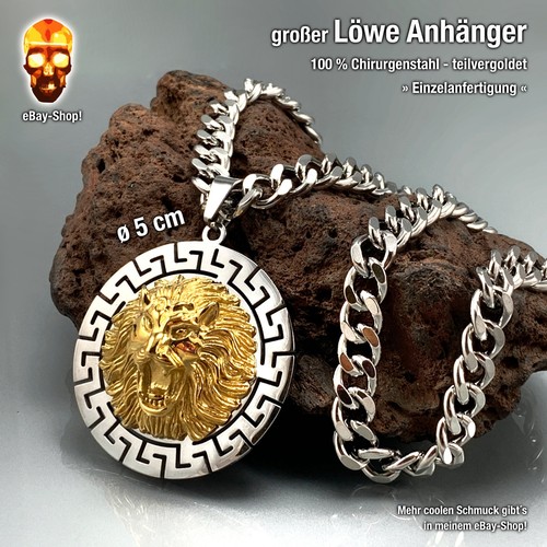 Löwe anhänger 18kt vergoldet - 18kt,