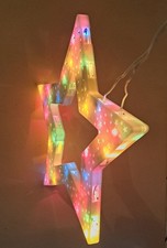 Weihnachtsdekoration (Stern) Fensterbild leuchtend mit Originalkarton