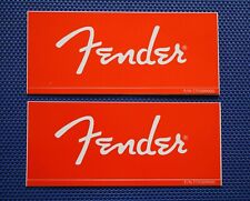 . 2 x Fender -Schriftzug (selbstklebend) Case bzw. Car -Aufkleber / 12,5cm x 5cm