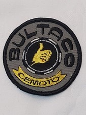 Patch Aufnäher Ärmelabzeichen Bultaco Cemoto Motorrad Rund 7,5cm gestickt wieNeu