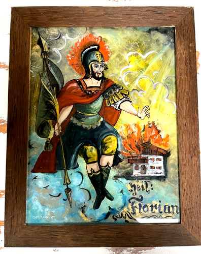 Hinterglasmalerei - gr.,