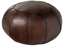 Pouf hocker echtleder - pouf,