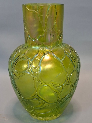 Jugendstil glasvase green - glasvase,