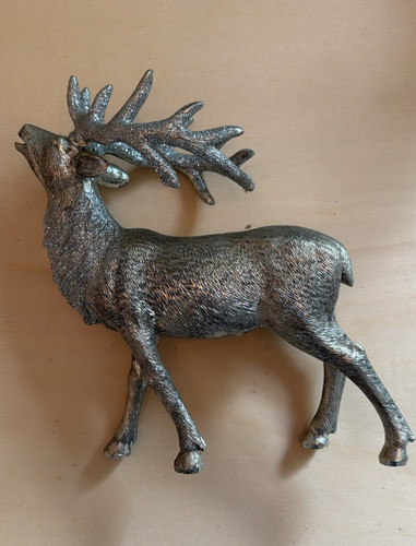 Hirsch figur silber glitzer - figur,