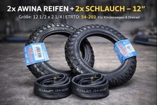 2 awina Reifen 2x Schlauch 12"