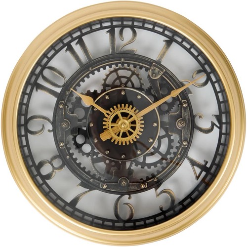 Wanduhr gold schwarz 27cm - gold,
