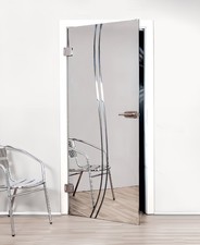 Glastür Spionspiegel mit