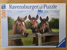 500 Teile Ravensburger Puzzle " Friedliche Pferde "