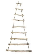 Dekoleiter aus Holzstäben  |