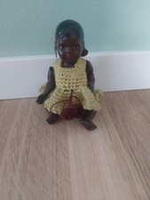 DRP Antike Puppe 14 1/2 Afrikanische Zelluloid Miniatur Puppe