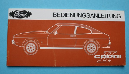 Betriebsanleitung ford capri - betriebsanleitung,