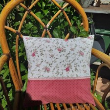 Rosen Kissenbezug Kissenhülle Baumwoll Leinen  Rosenkissen romantisch Rose