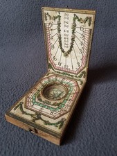 Antik Kompass  Sonnenuhr Reisesonnenuhr ,18 Jhd. signiert Ch. Stockert Nürnberg