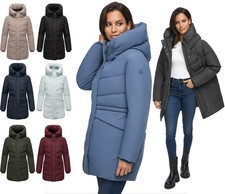 Marikoo Damen Winter Steppjacke Winterjacke Parka Teddyfell gefüttert Delilah