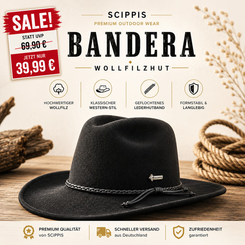 Scippis bandera westernhut - scippis,