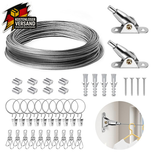 Gardinenseil edelstahl 2mm 10m - gardinenseil,