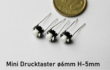 Mini Taster Drucktaster klein Mikroschalter Rund 6mm H 5mm Arduino Raspberry Pi